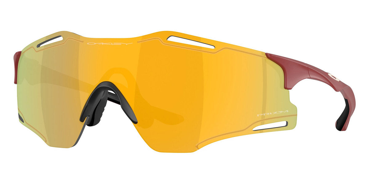 Oakley® OO9512D Cybr Zero OO9512D 951203 39 - Matte Iron Red/Prizm 24K Sunglasses