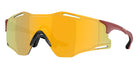 Oakley® OO9512D Cybr Zero OO9512D 951203 39 - Matte Iron Red/Prizm 24K Sunglasses