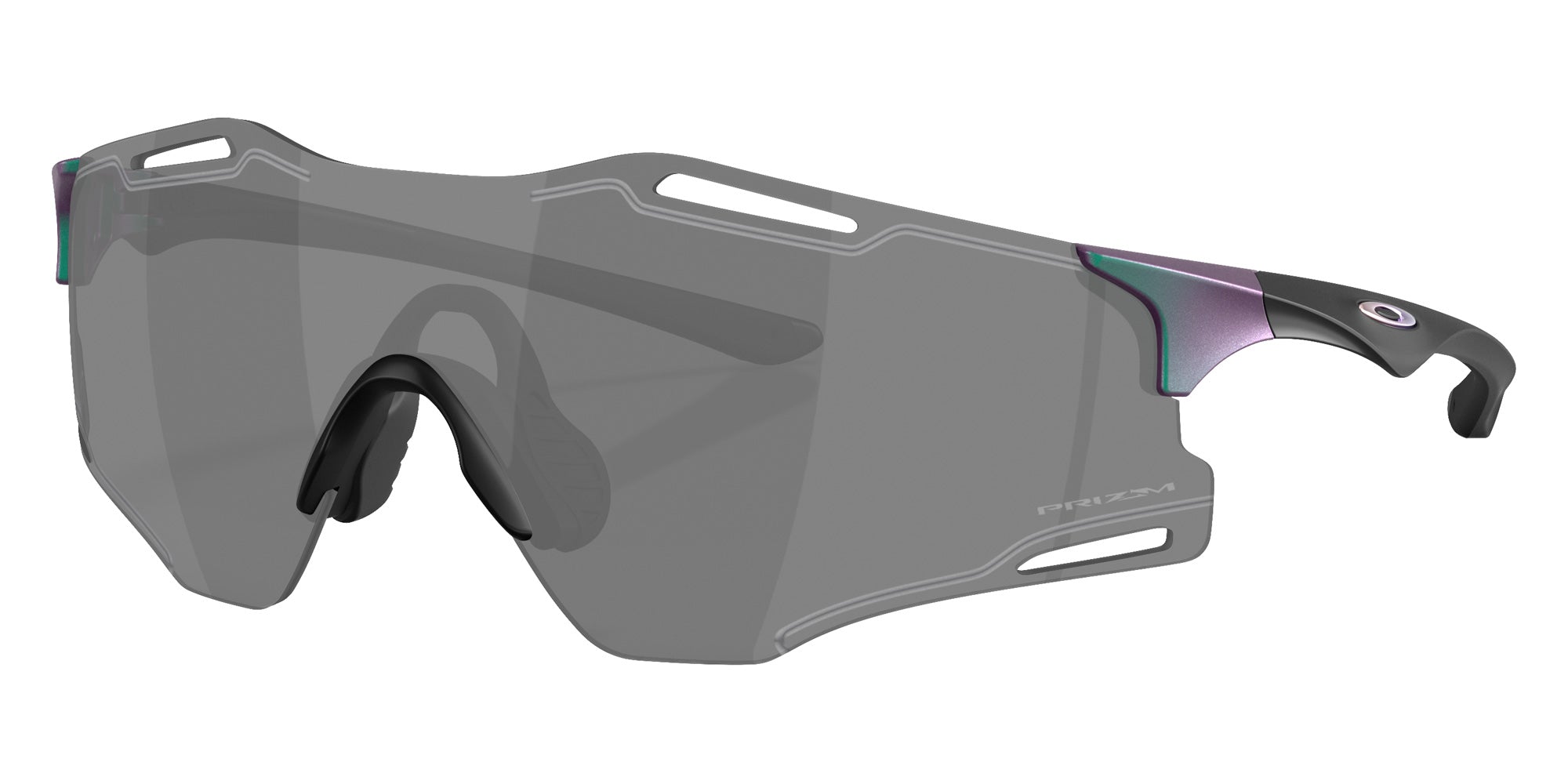 Oakley® OO9512D CYBR ZERO OO9512D 951207 39 Sunglasses - Matte Purple/Green Colorshift / Prizm Black Mirrored 951207