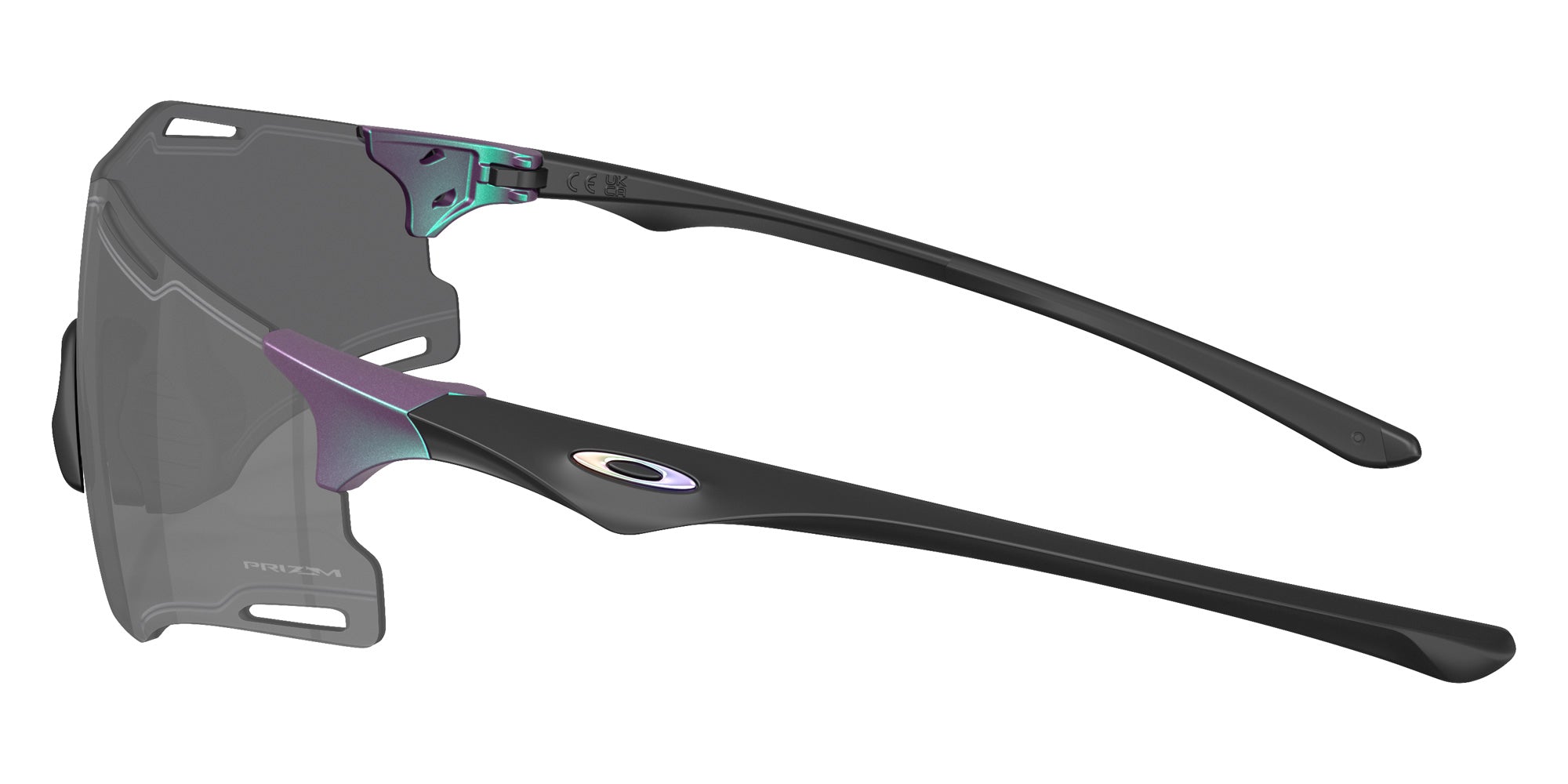Oakley® OO9512D CYBR ZERO OO9512D 951207 39 Sunglasses - Matte Purple/Green Colorshift / Prizm Black Mirrored 951207