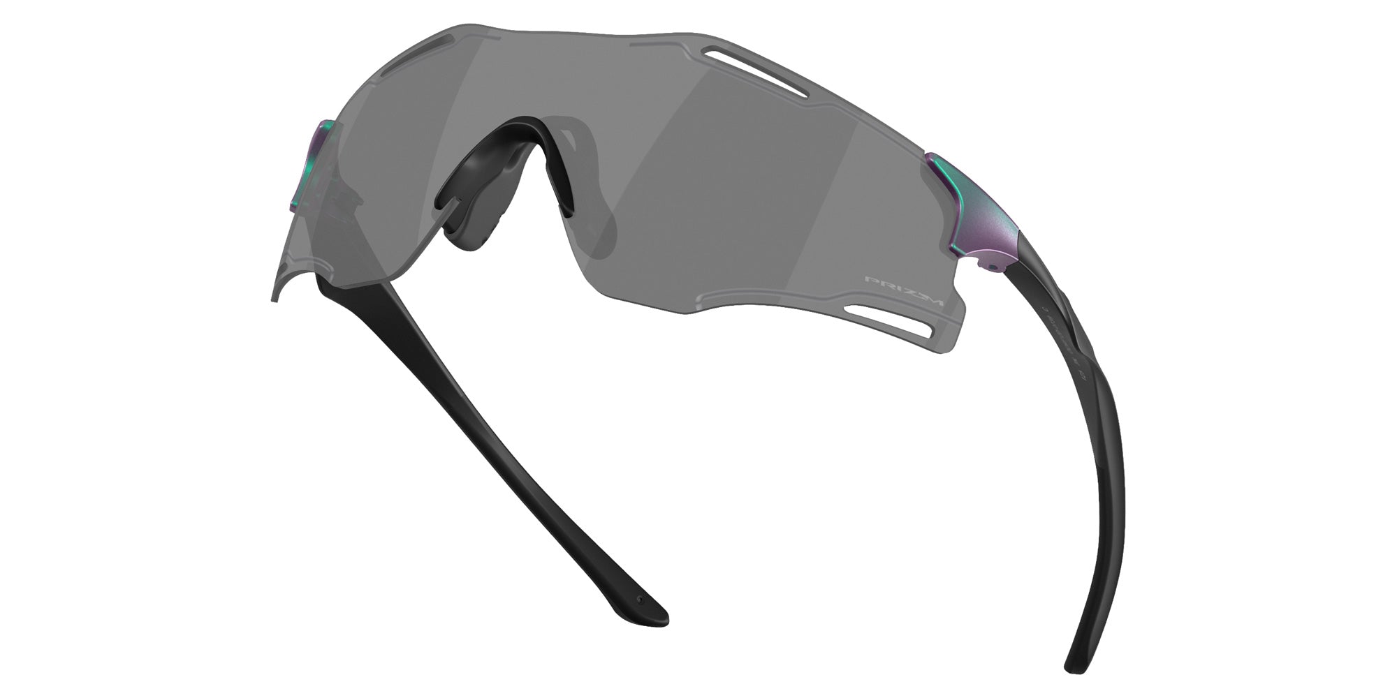 Oakley® OO9512D CYBR ZERO OO9512D 951207 39 Sunglasses - Matte Purple/Green Colorshift / Prizm Black Mirrored 951207
