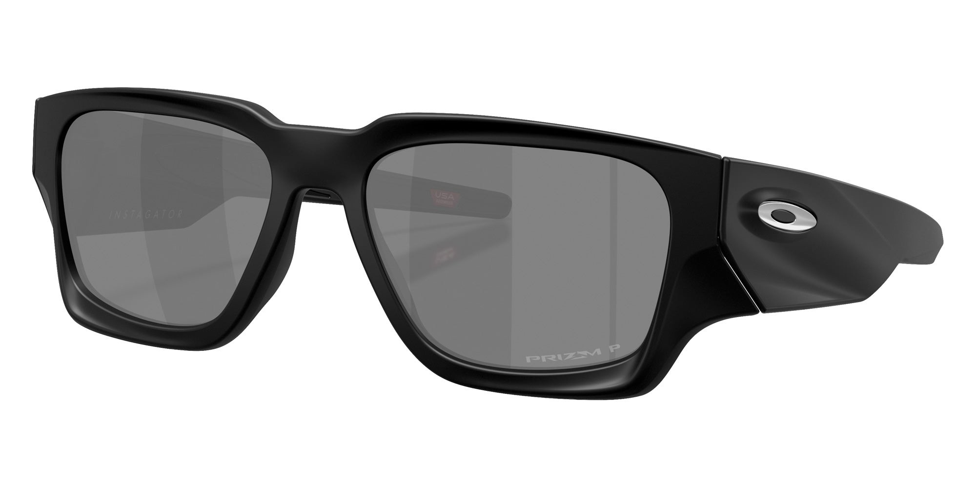 Oakley® OO9514 INSTAGATOR OO9514 951402 58 Sunglasses - Matte Black / Prizm Black Polarized Mirrored