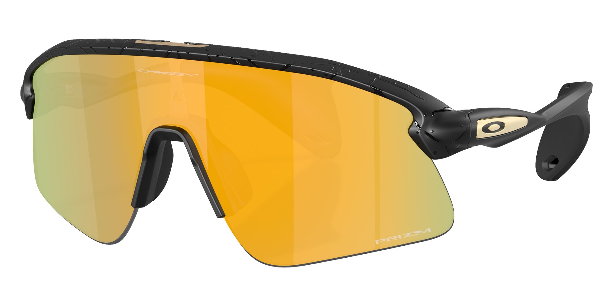 Oakley® OO9517 STUNT DEVIL OO9517 951716 39 Sunglasses - Matte Black Splatter / Prizm 24k Mirrored 951716