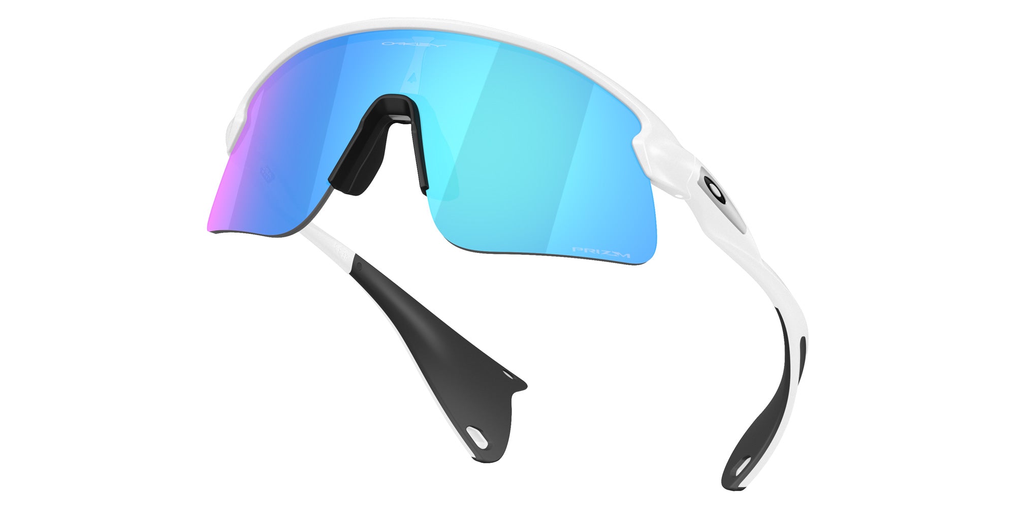 Oakley® OO9518 STUNT DEVIL S OO9518 951804 36 Sunglasses - Matte White / Prizm Sapphire Mirrored