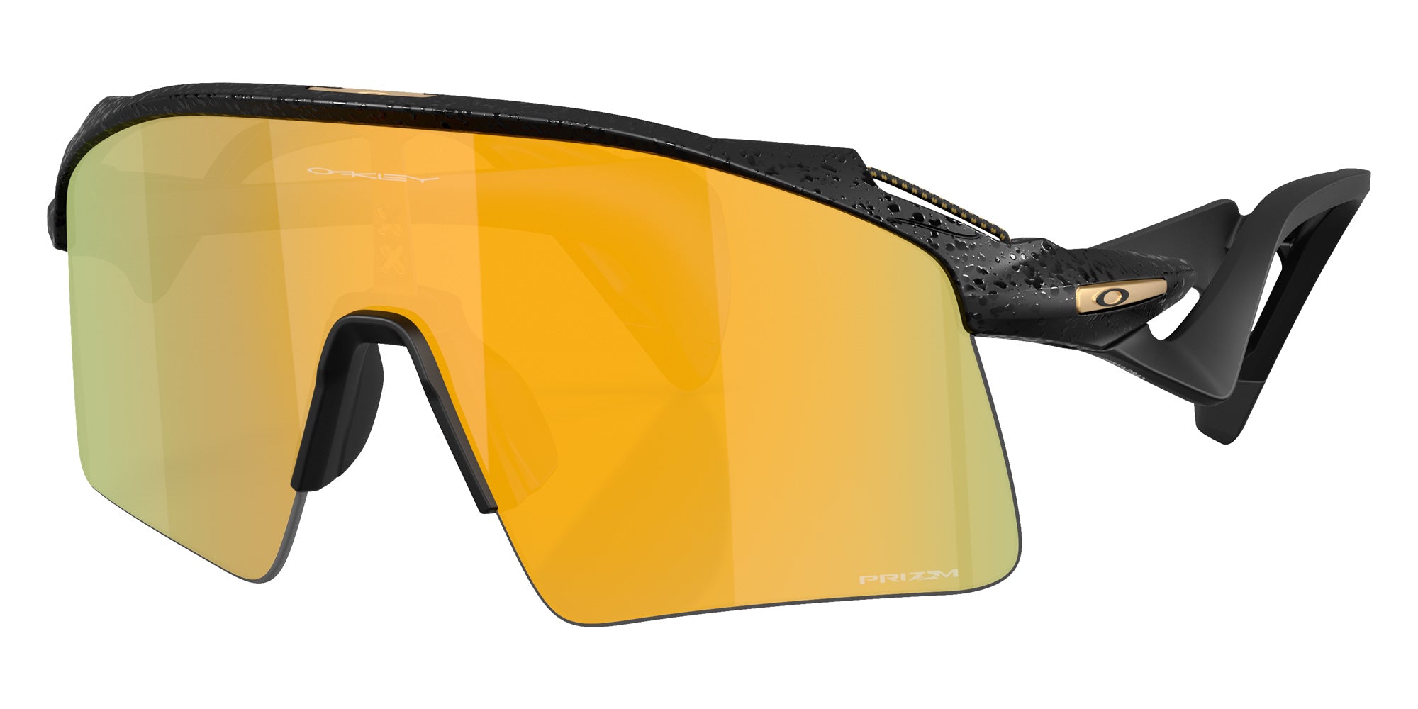 Oakley® OO9519 STUNT WING OO9519 951908 41 Sunglasses - Matte Black Splatter/Ma001 - Brown