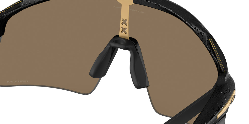 Oakley® OO9519 STUNT WING OO9519 951908 41 Sunglasses - Matte Black Splatter/Ma001 - Brown