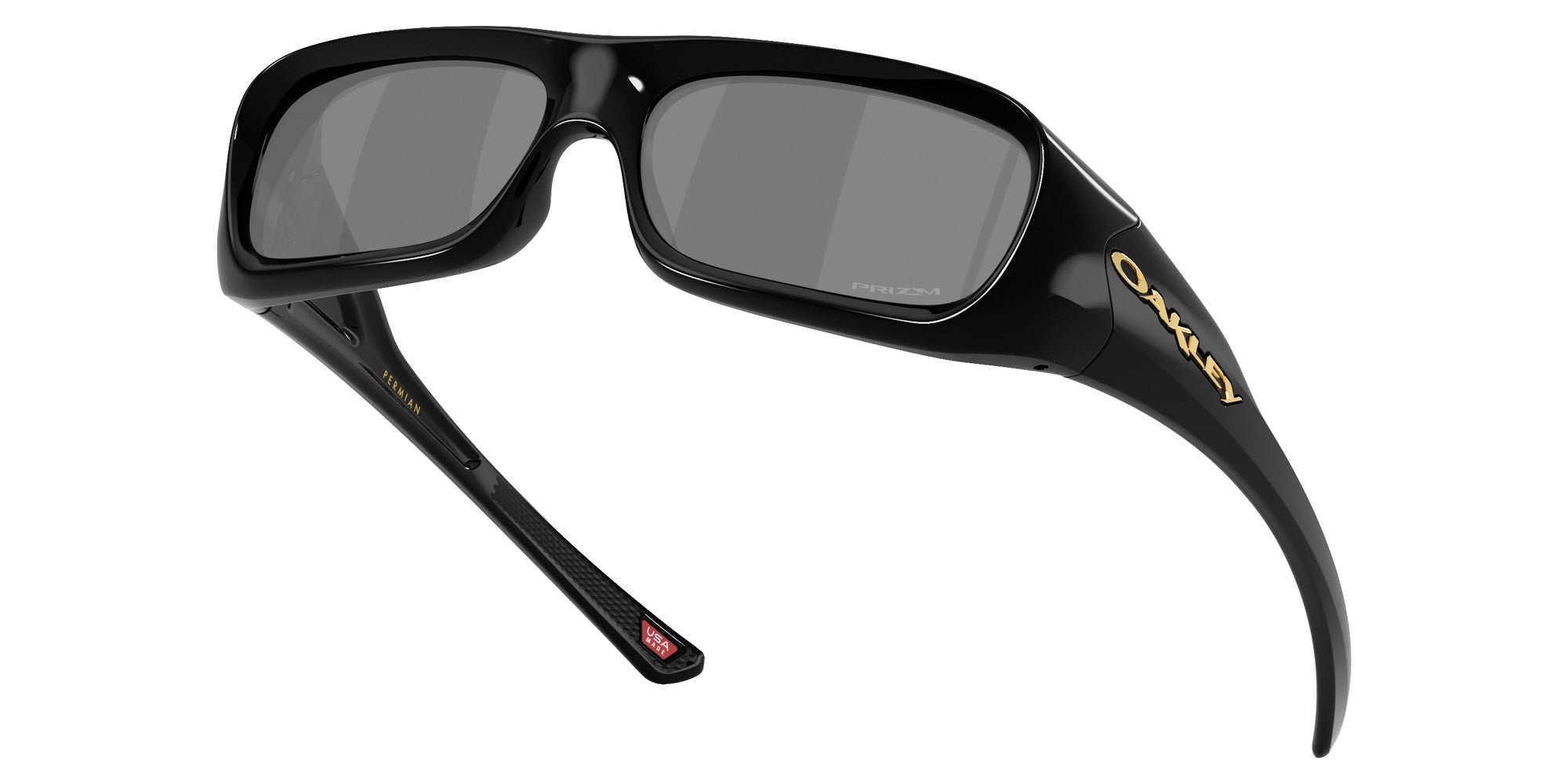 Oakley® OO9520 PERMIAN OO9520 952001 59 Sunglasses - Black / Prizm Black Mirrored