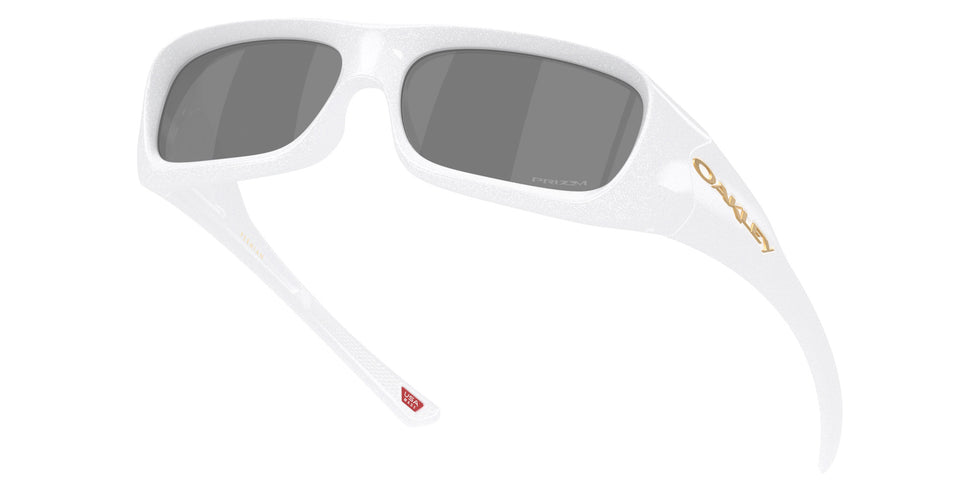 Oakley® OO9520 PERMIAN OO9520 952002 59 Sunglasses - Pearlized White / Prizm Black Mirrored