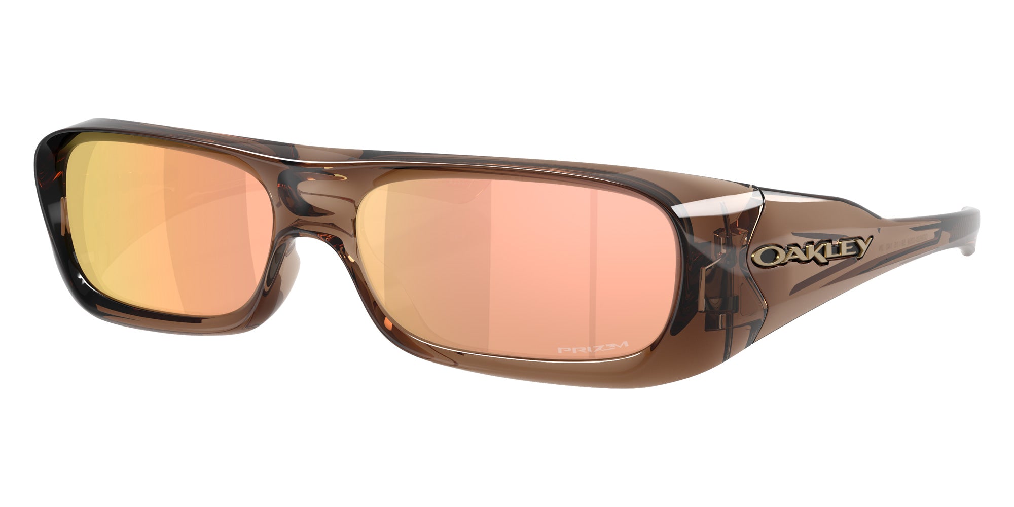Oakley® OO9520 PERMIAN OO9520 952003 59 Sunglasses - Brown Smoke / Prizm Rose Gold Mirrored