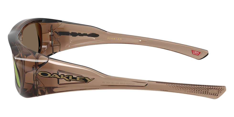 Oakley® OO9520 PERMIAN OO9520 952003 59 Sunglasses - Brown Smoke / Prizm Rose Gold Mirrored