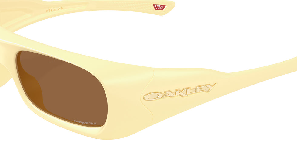 Oakley® OO9520 PERMIAN OO9520 952006 59 Sunglasses - Matte Yellow Milkshake / Prizm Bronze 952006