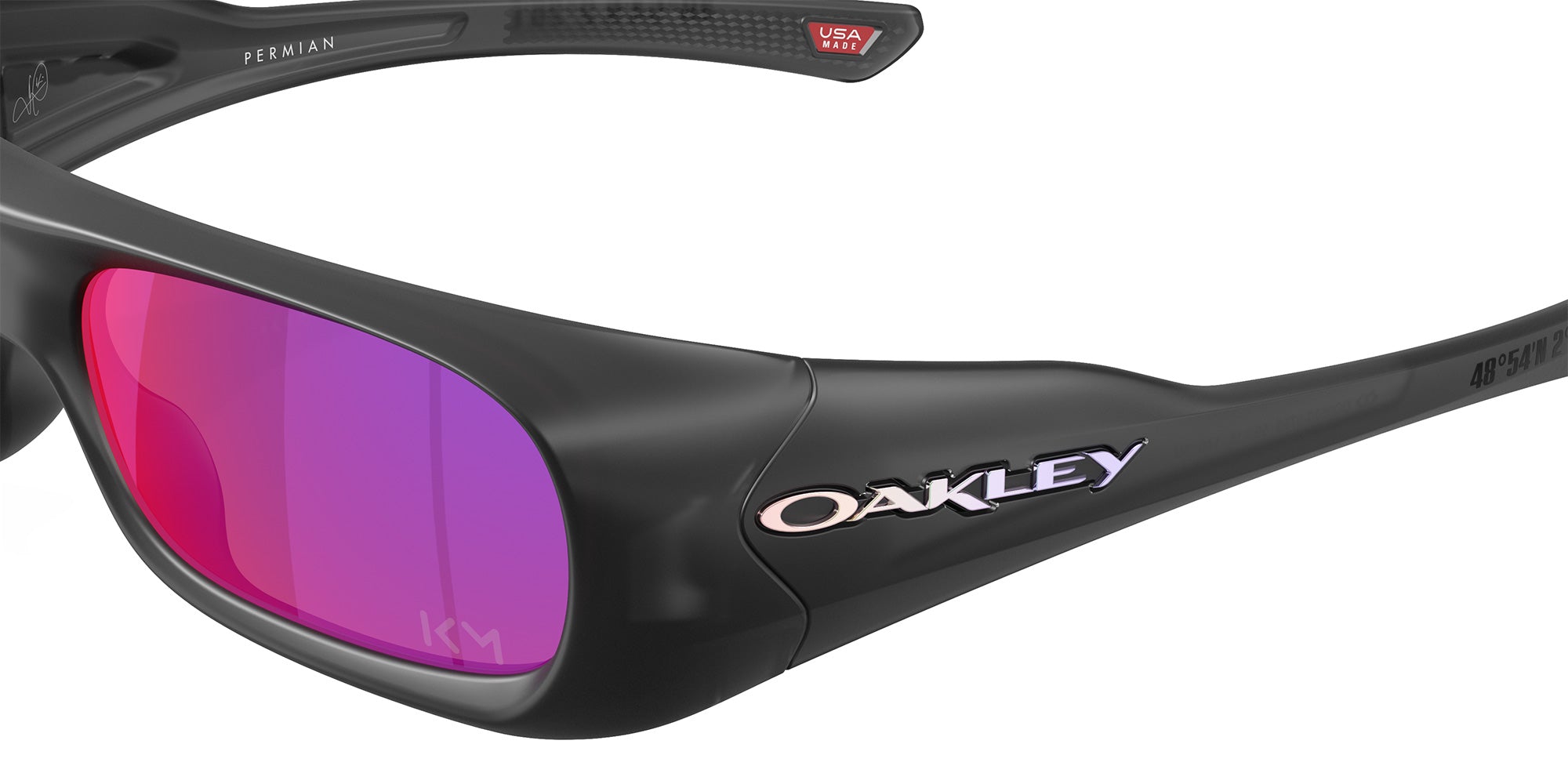 Oakley® OO9520 PERMIAN OO9520 952007 59 Sunglasses - Matte Black Ink / Prizm Road Mirrored 952007