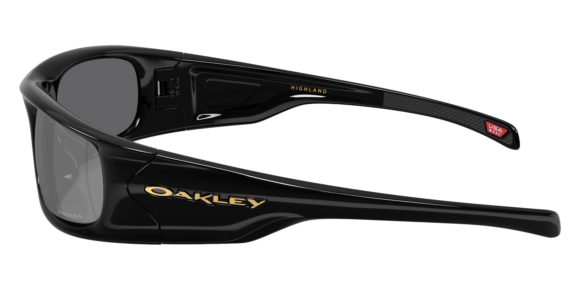 Oakley® OO9522 HIGHLAND OO9522 952201 62 Sunglasses - Black / Prizm Black Mirrored
