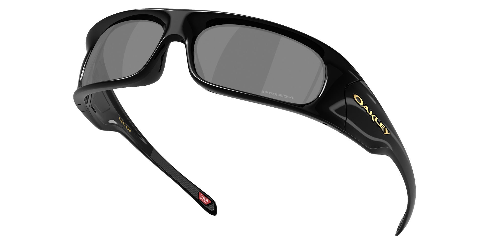Oakley® OO9522 HIGHLAND OO9522 952201 62 Sunglasses - Black / Prizm Black Mirrored