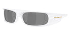 Oakley® OO9522 HIGHLAND OO9522 952202 62 Sunglasses - Pearlized White / Prizm Black Mirrored