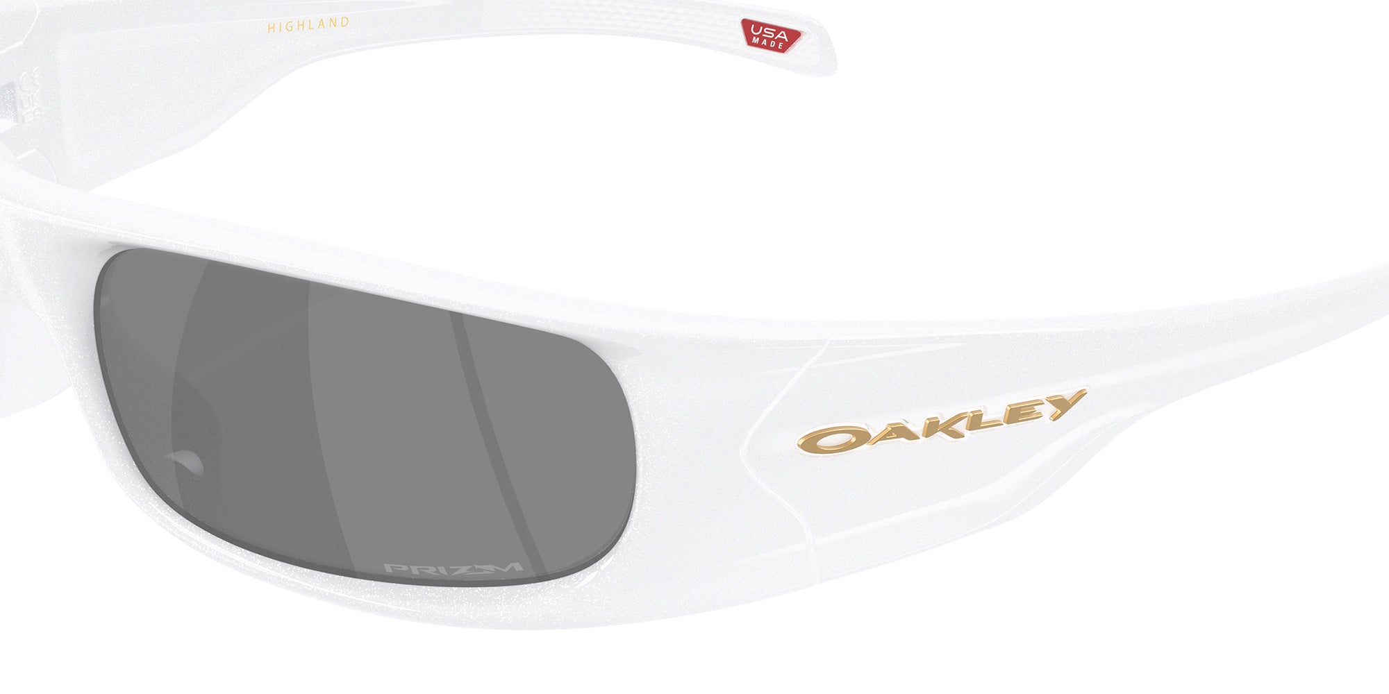 Oakley® OO9522 HIGHLAND OO9522 952202 62 Sunglasses - Pearlized White / Prizm Black Mirrored