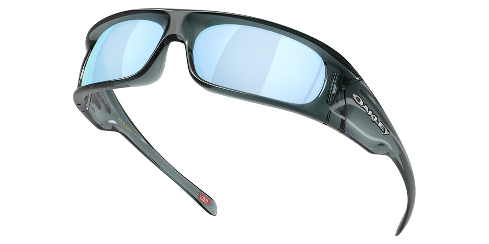 Oakley® OO9522 HIGHLAND OO9522 952204 62 Sunglasses - Crystal Black / Prizm Deep Water Polarized Mirrored
