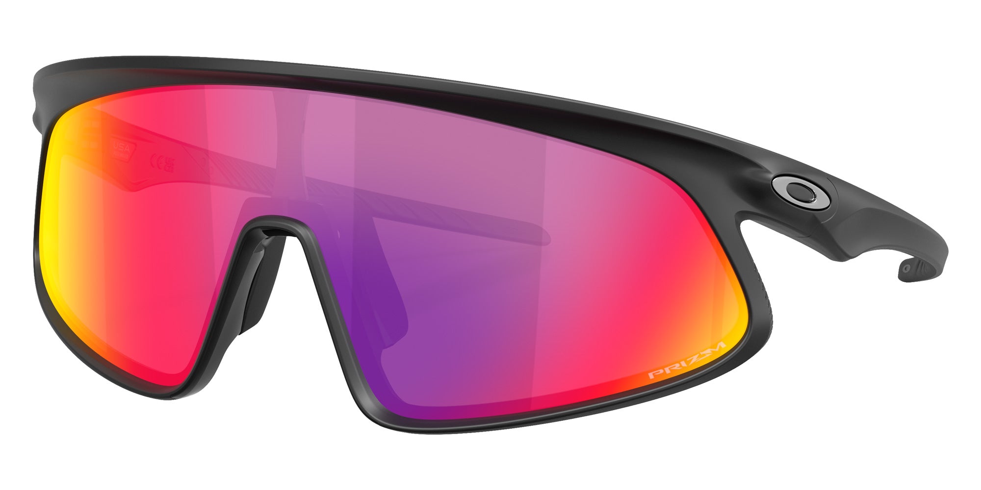 Oakley® OO9524D RSLV 141 OO9524D 952401 41 Sunglasses - Matte Black / Prizm Road Mirrored 952401