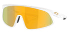 Oakley® OO9524D RSLV 141 OO9524D 952403 41 Sunglasses - Matte White / Prizm 24k Mirrored 952403