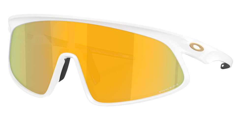 Oakley® OO9524D RSLV 141 OO9524D 952403 41 Sunglasses - Matte White / Prizm 24k Mirrored 952403