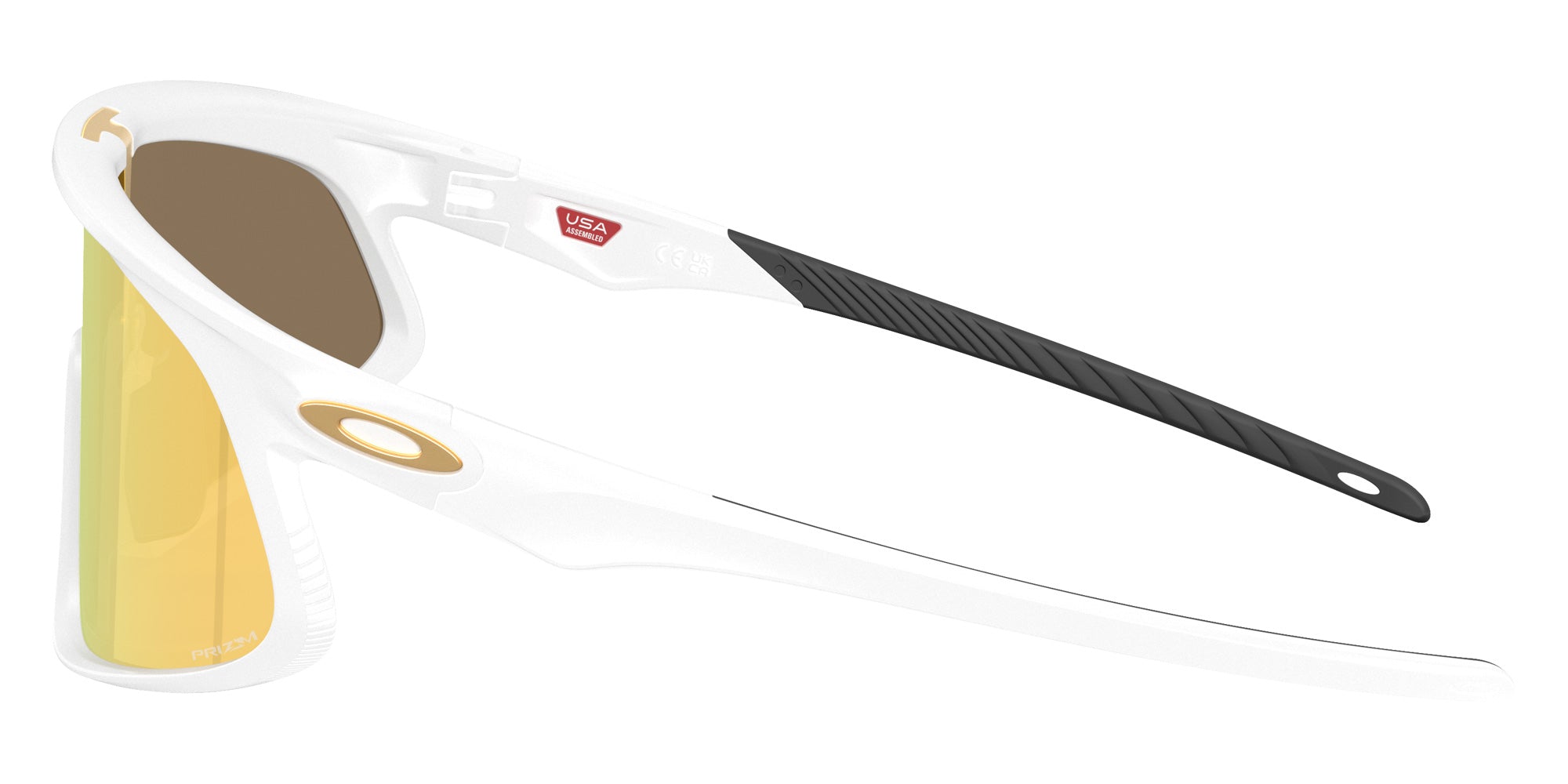 Oakley® OO9524D RSLV 141 OO9524D 952403 41 Sunglasses - Matte White / Prizm 24k Mirrored 952403