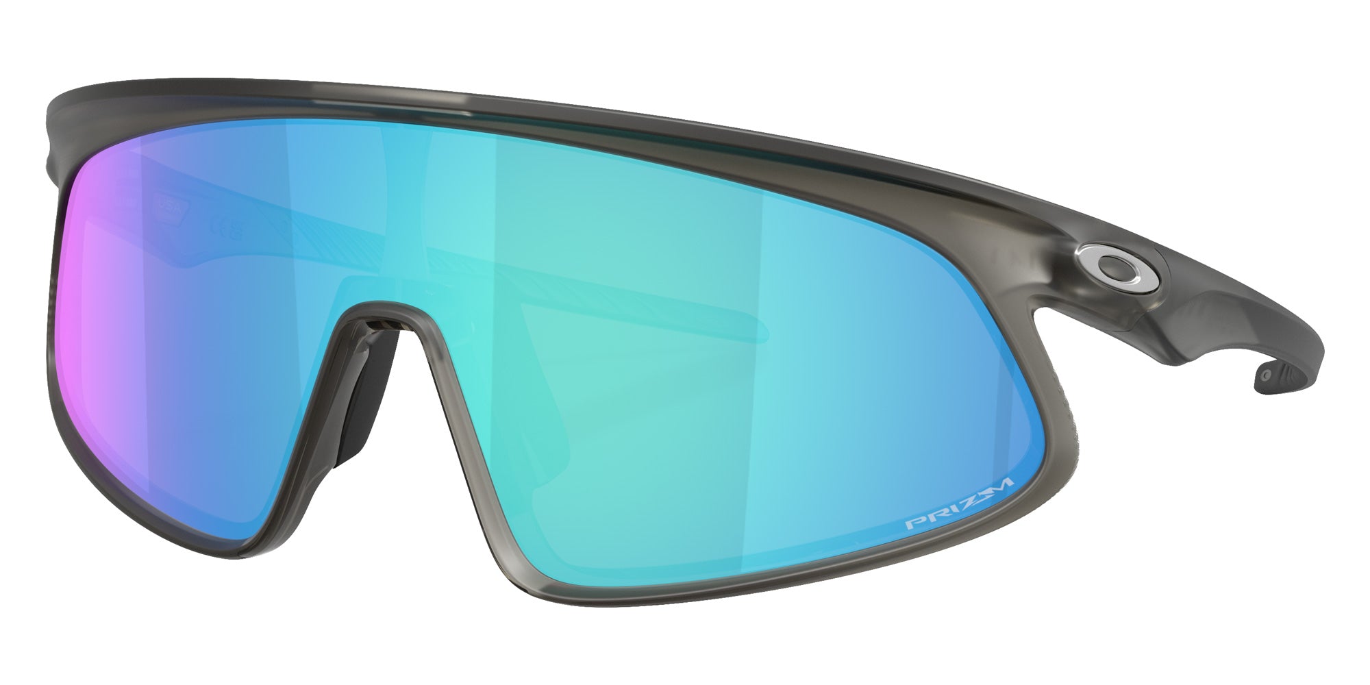 Oakley® OO9524D RSLV 141 OO9524D 952404 41 Sunglasses - Matte Gray Smoke / Prizm Sapphire Mirrored 952404