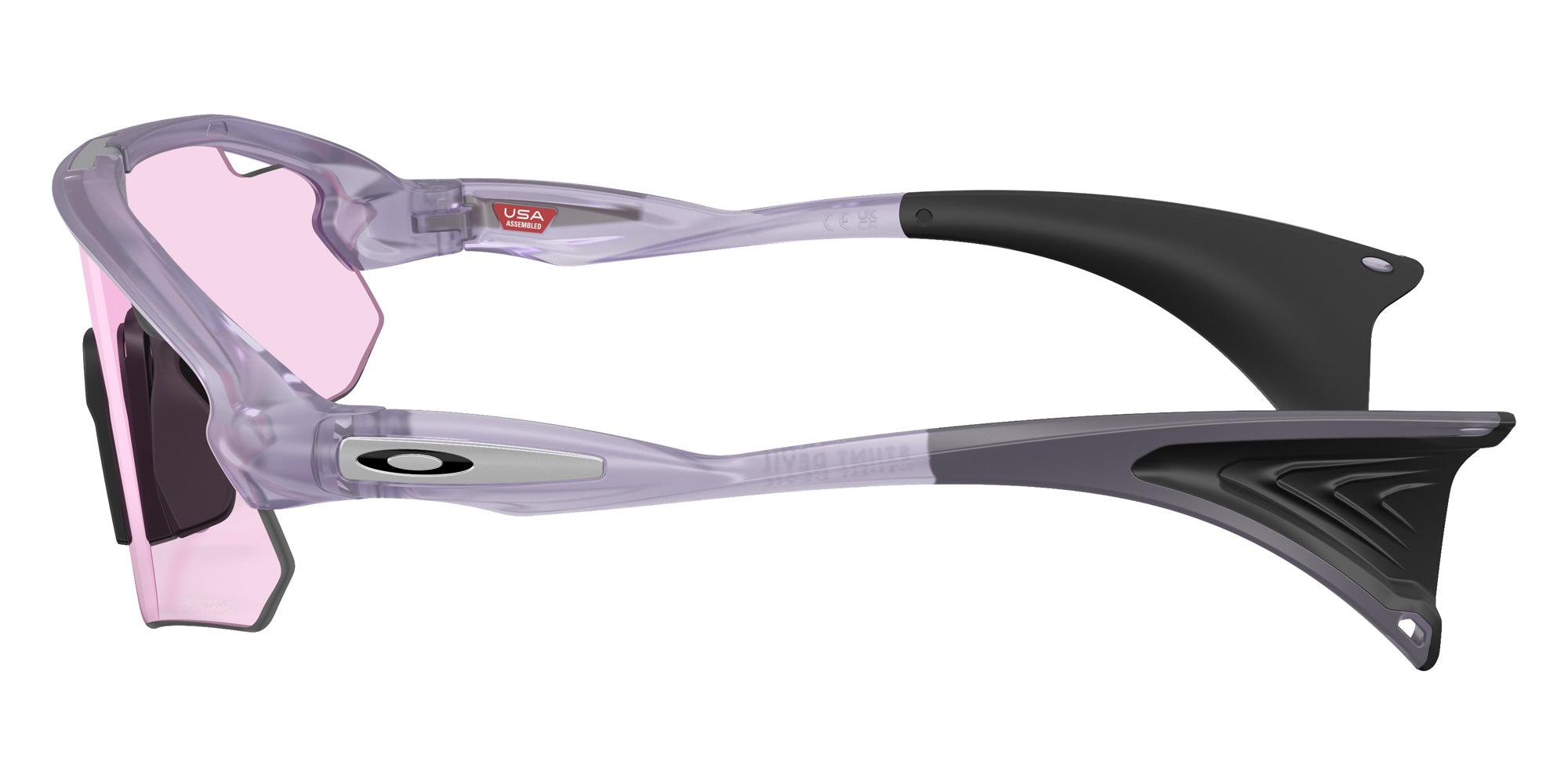 Oakley® OO9525 STUNT DEVIL A OO9525 952507 37 Sunglasses - Transparent Lilac / Prizm Low Light 952507