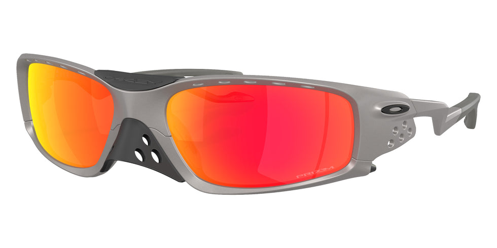 Oakley® OO9529 PLANTARIS SQ OO9529 952905 61 Sunglasses - Titanium / Prizm Ruby Mirrored 952905