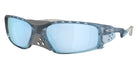 Oakley® OO9529 PLANTARIS SQ OO9529 952908 61 Sunglasses - Matte Transparent Stonewash / Prizm Deep Water Polarized Mirrored 952908