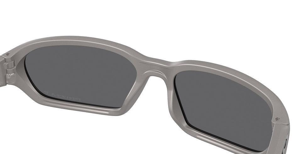 Oakley® OO9530 TERRAFORMA OO9530 953005 58 Sunglasses - Titanium / Prizm Black Polarized Mirrored 953005