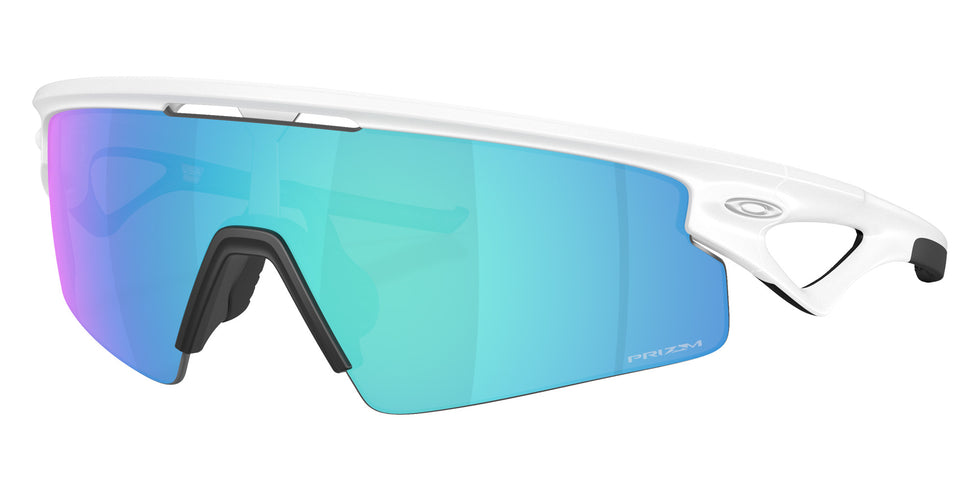 Oakley® OO9531 SPHAERA STRIKE OO9531 953104 37 Sunglasses - Matte White / Prizm Sapphire Mirrored 953104