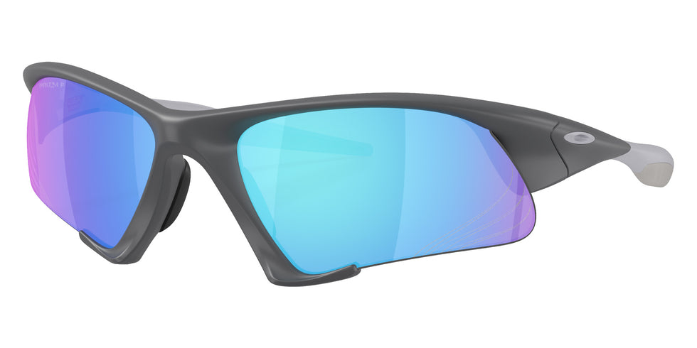 Oakley® OO9532 SUTURE JACKET OO9532 953202 64 Sunglasses - Matte Carbon / Prizm Sapphire Polarized Mirrored 953202