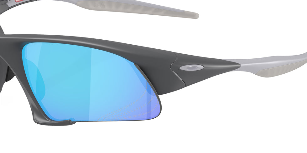 Oakley® OO9532 SUTURE JACKET OO9532 953202 64 Sunglasses - Matte Carbon / Prizm Sapphire Polarized Mirrored 953202