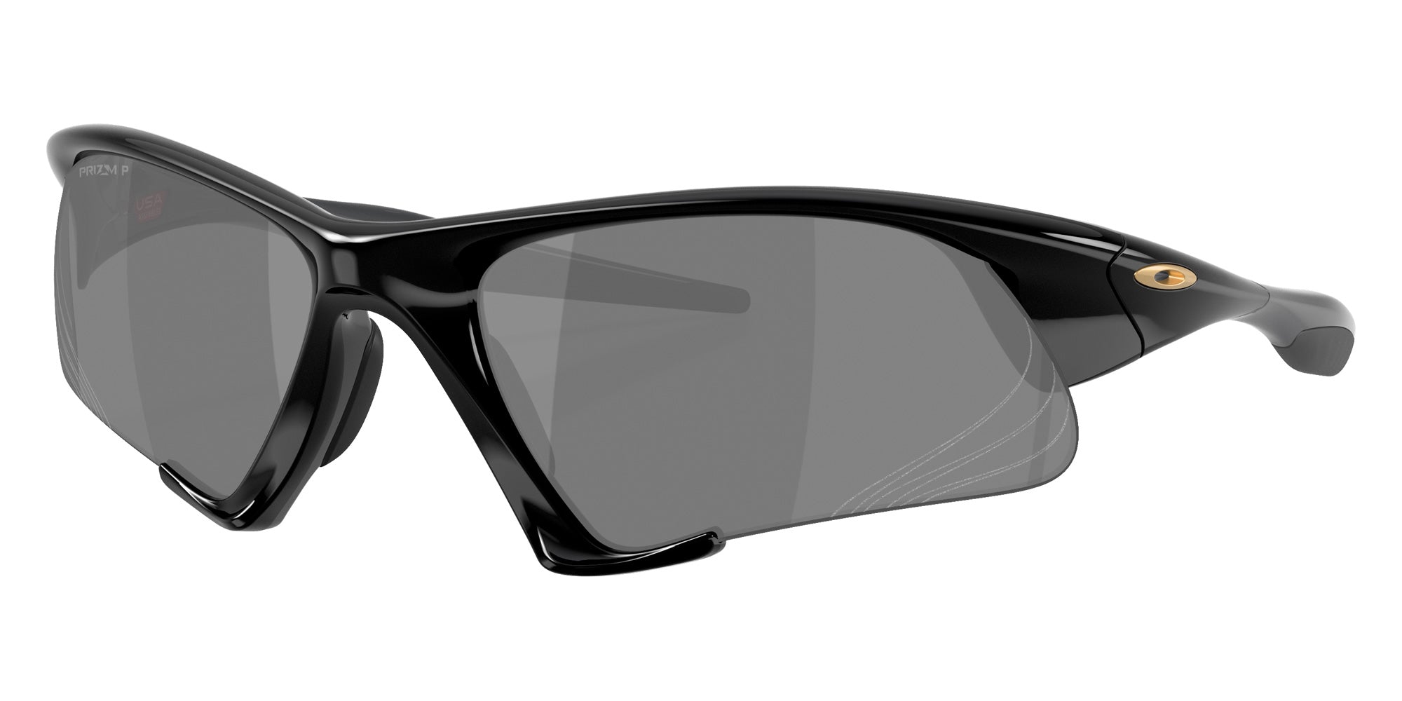 Oakley® OO9532 SUTURE JACKET OO9532 953204 64 Sunglasses - Polished Black / Prizm Black Polarized Mirrored 953204