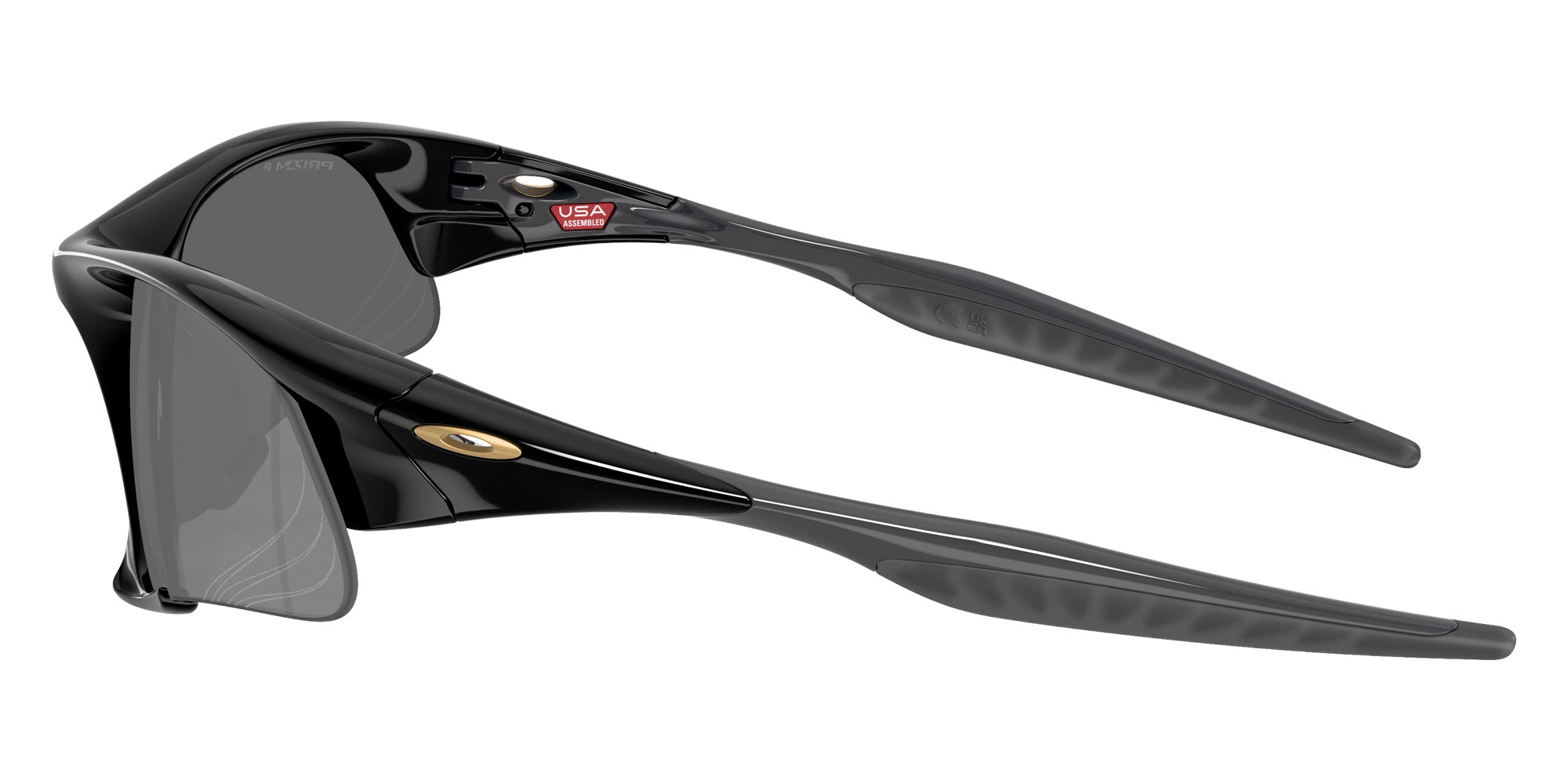 Oakley® OO9532 SUTURE JACKET OO9532 953204 64 Sunglasses - Polished Black / Prizm Black Polarized Mirrored 953204