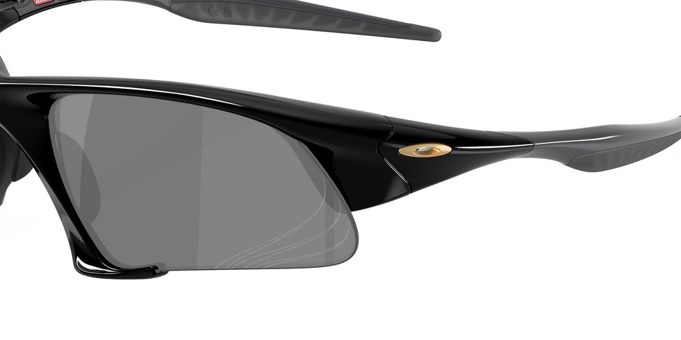 Oakley® OO9532 SUTURE JACKET OO9532 953204 64 Sunglasses - Polished Black / Prizm Black Polarized Mirrored 953204