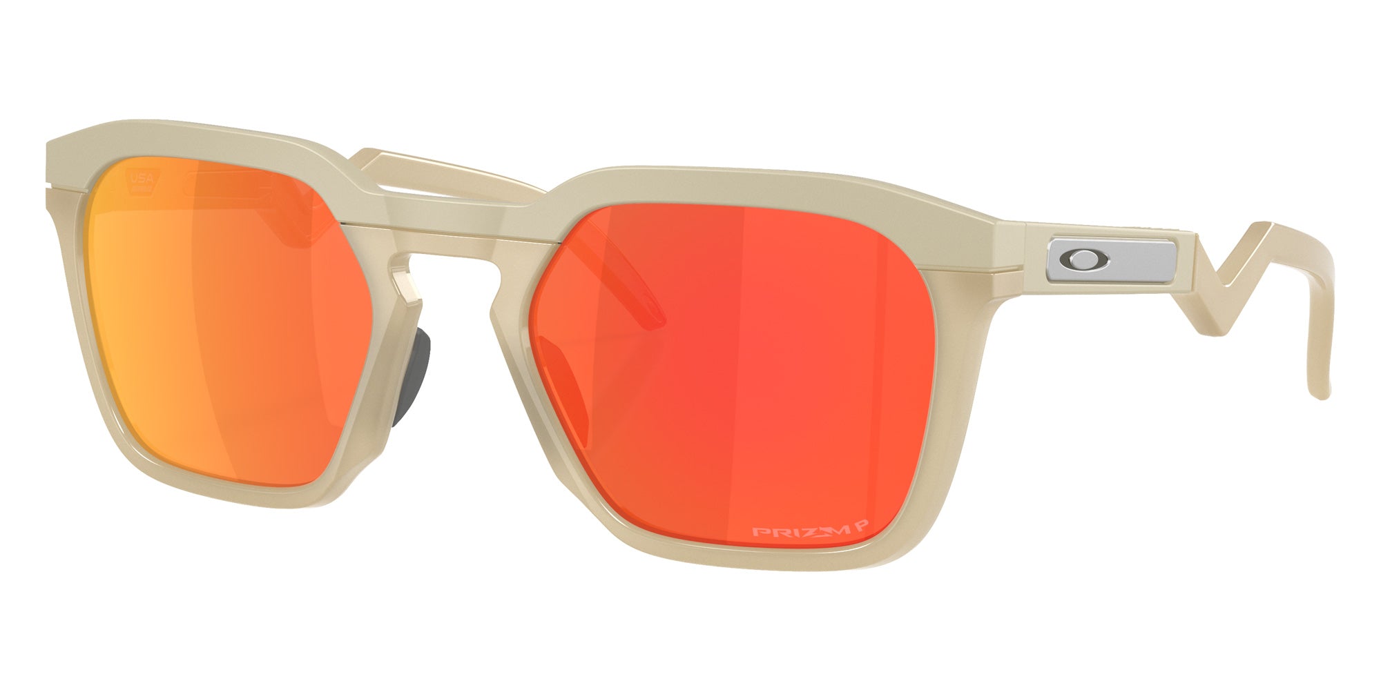Oakley® OO9533 HSTN SQ OO9533 953305 54 Sunglasses - Matte Sand / Prizm Ruby Polarized Mirrored 953305