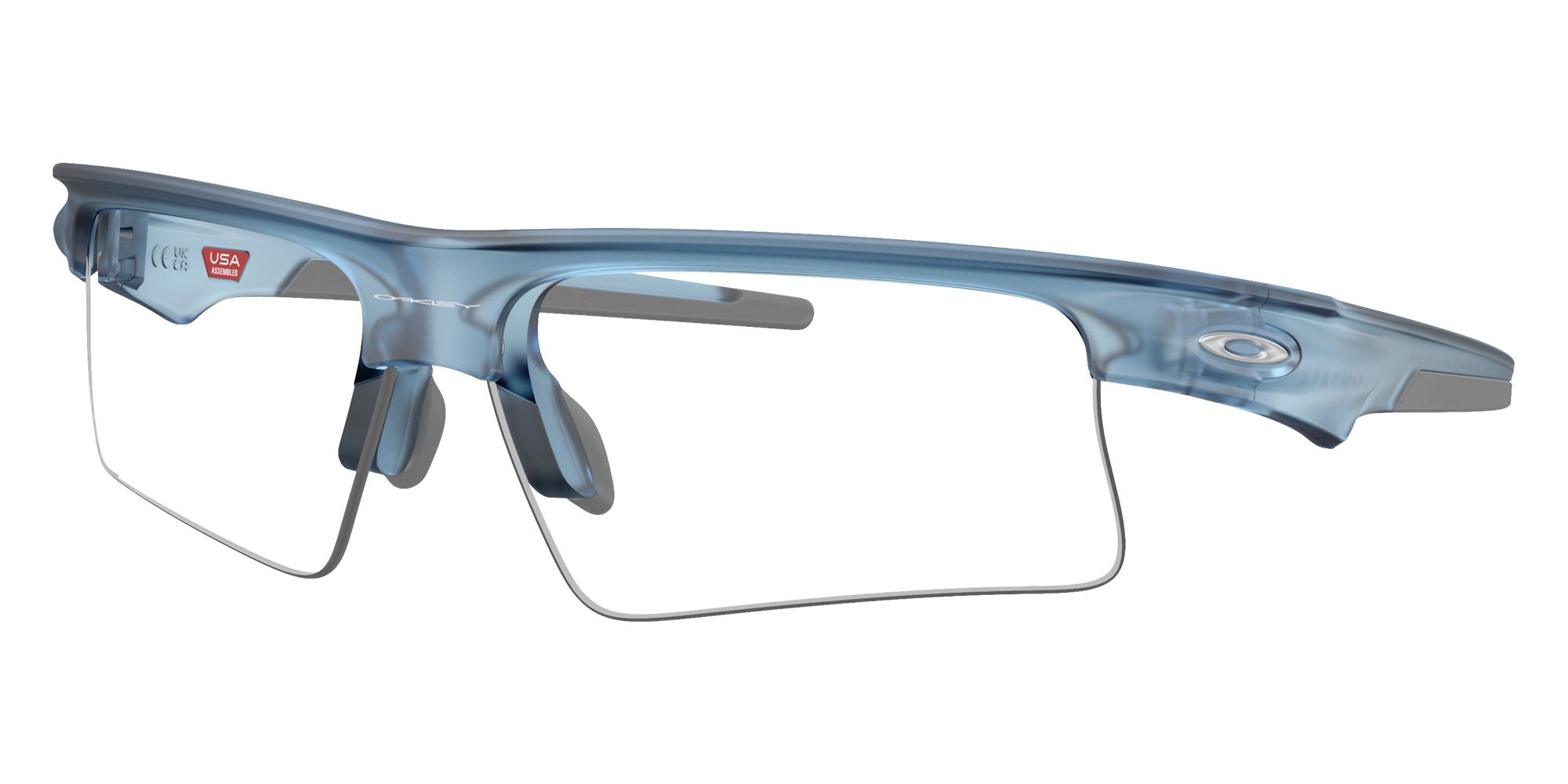 Oakley® OO9534 BISPHAERA SPEED OO9534 953407 68 Sunglasses - Matte Transparent Stonewash / Clear to Black Iridium Photochromic Mirrored 953407