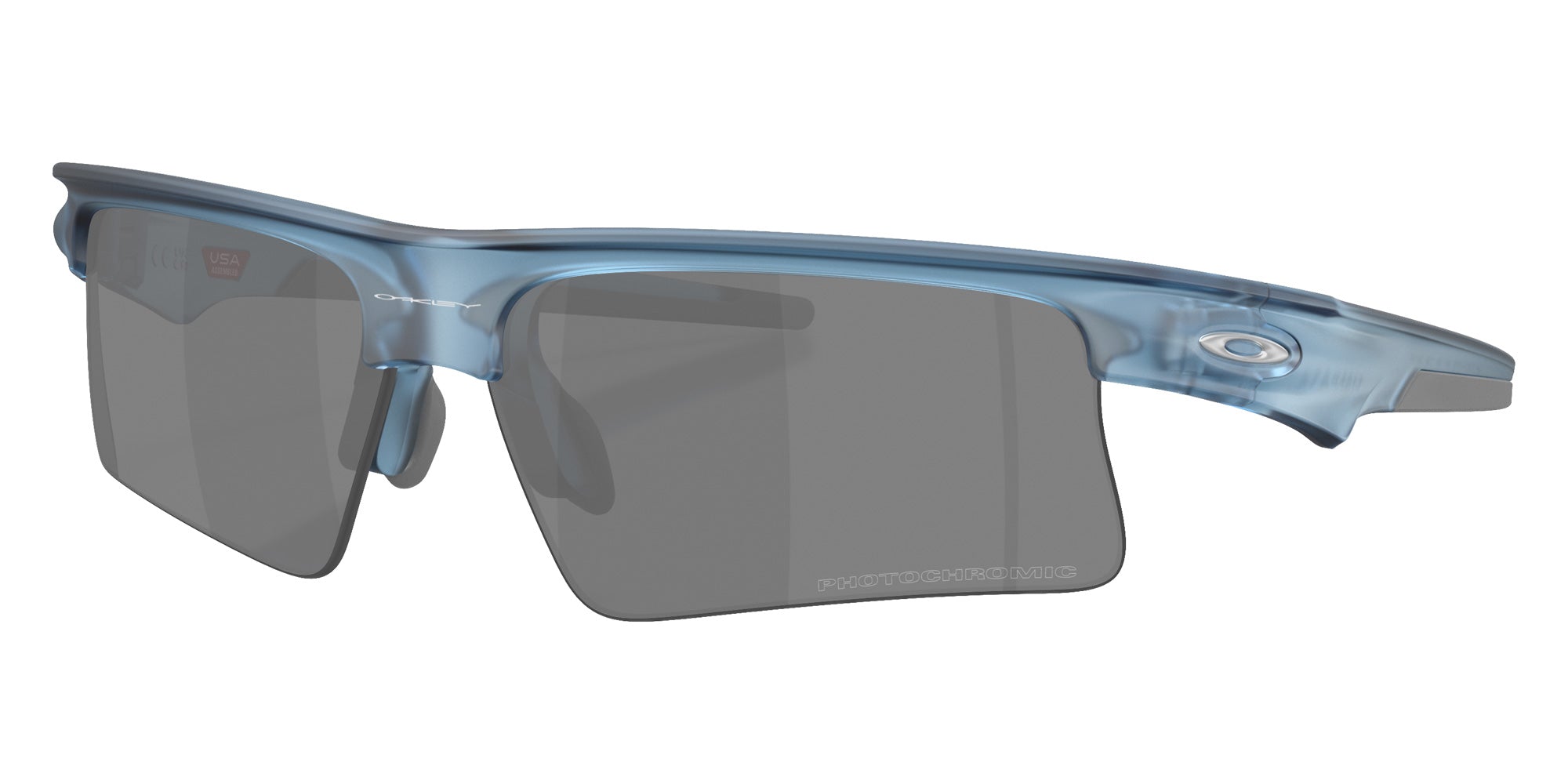 Oakley® OO9534 BISPHAERA SPEED OO9534 953407 68 Sunglasses - Matte Transparent Stonewash / Clear to Black Iridium Photochromic Mirrored 953407