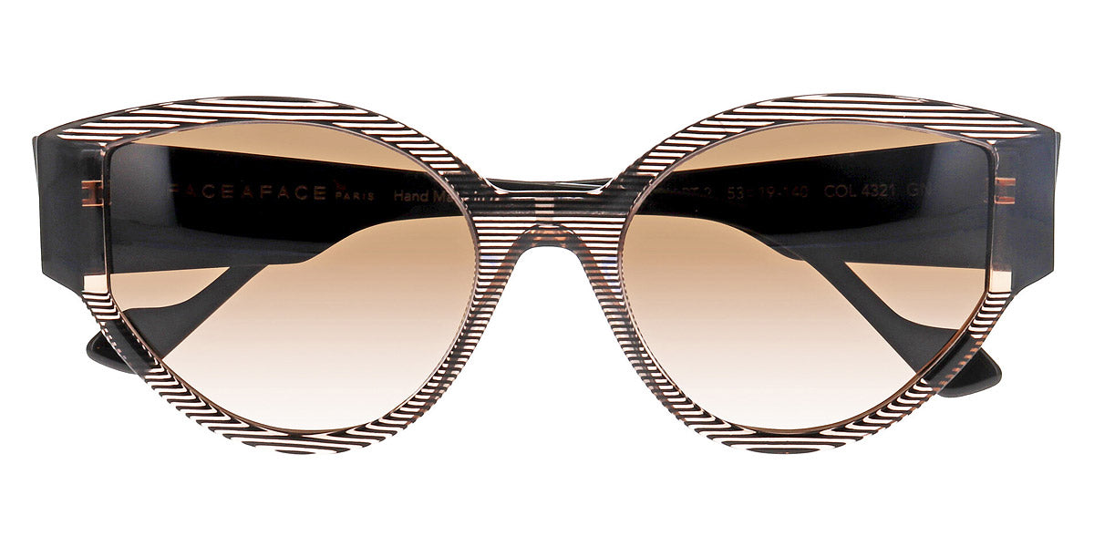 Face A Face® OP´ART 2 FAF OP´ART 2 4321 53 - Transparent Striped Amber (4321) Sunglasses