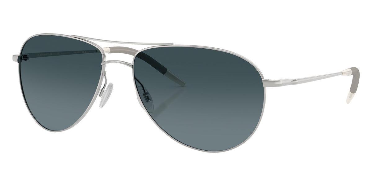 Oliver Peoples® OV1002S Pilot OV1002S 5036S3 59 Sunglasses - Silver/Blue Gradient Polarized