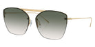Oliver Peoples® OV1217S Square OV1217S 50352A 61 Sunglasses - Ziane Gold/Buff Top Bar Viridi/Gold/Viridian Gradient