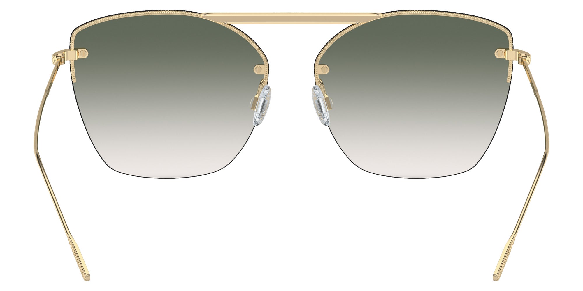 Oliver Peoples® OV1217S Square OV1217S 50352A 61 Sunglasses - Ziane Gold/Buff Top Bar Viridi/Gold/Viridian Gradient