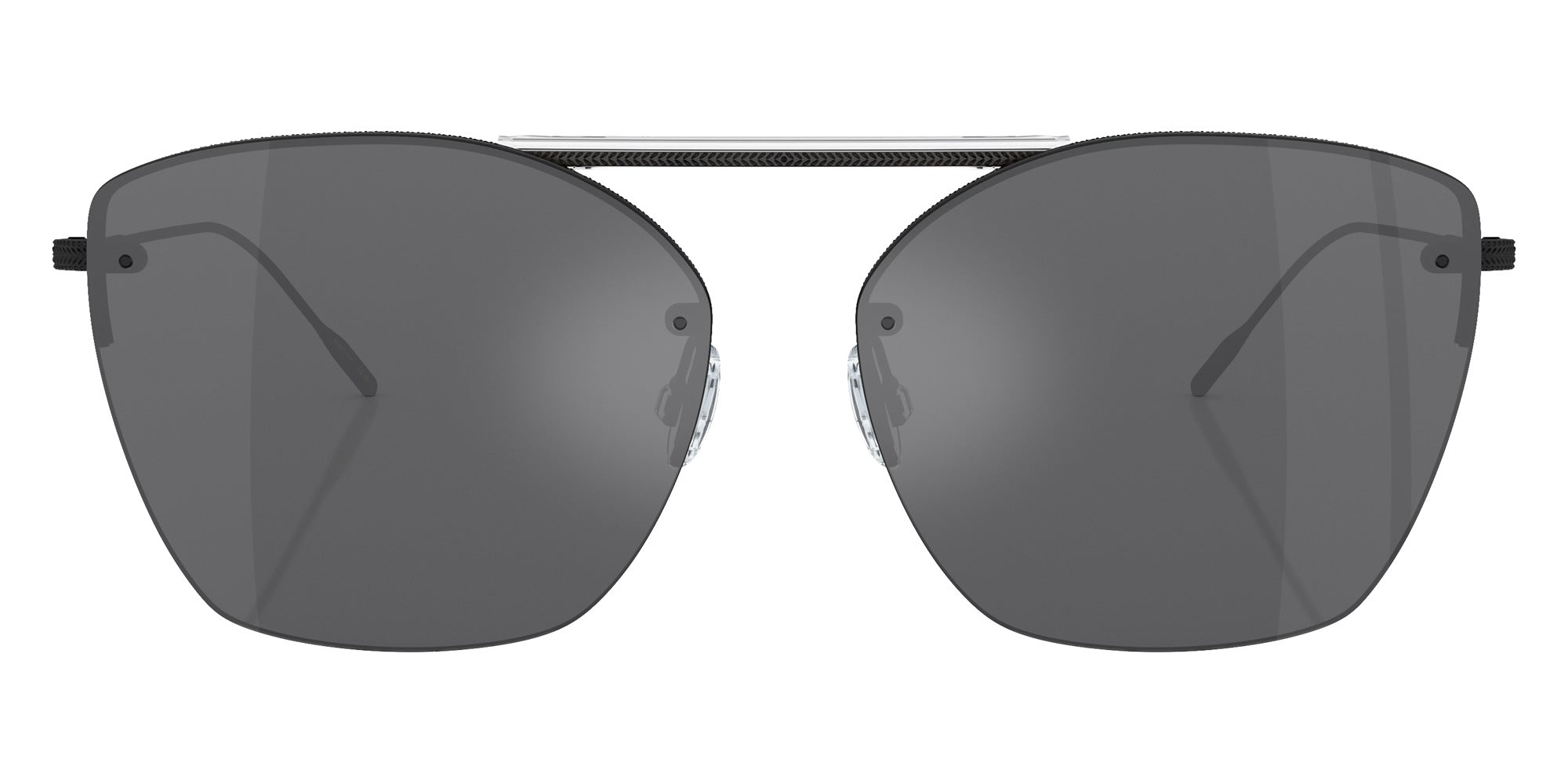 Oliver Peoples® OV1217S Square OV1217S 53336G 61 Sunglasses - Ziane Matte Black/Crystal Top/Black Satin Mirrored
