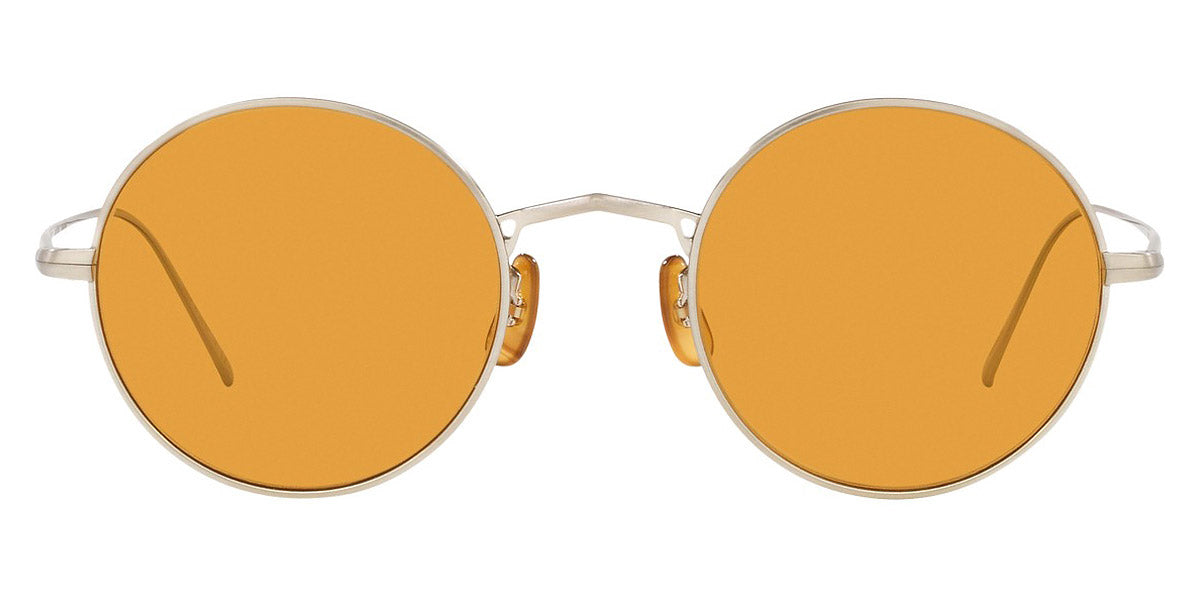 Oliver Peoples® G. Ponti-3 OV1293ST 5254N9 48 - Brushed Chrome / Amber Brown Polarized Sunglasses 