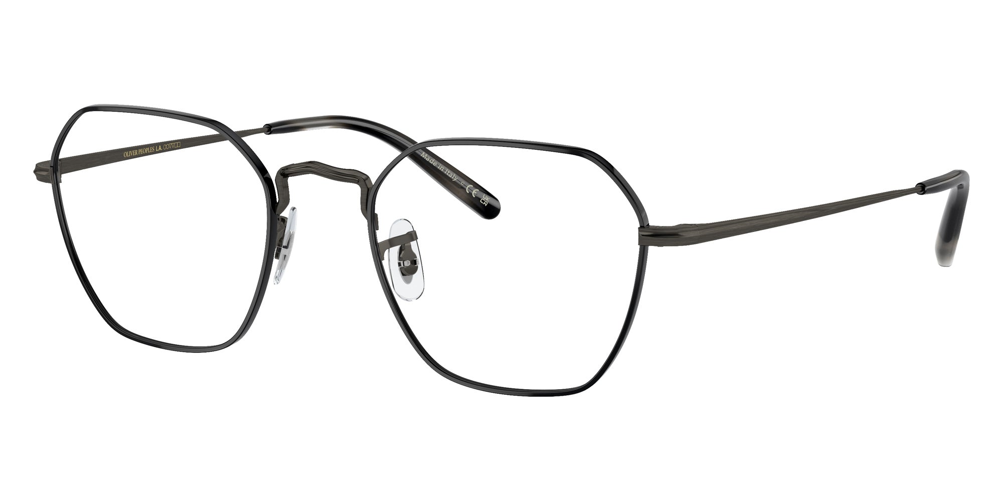 Oliver Peoples® OV1334 Rectangle OV1334 5321 49 Eyeglasses - Pewter/Black