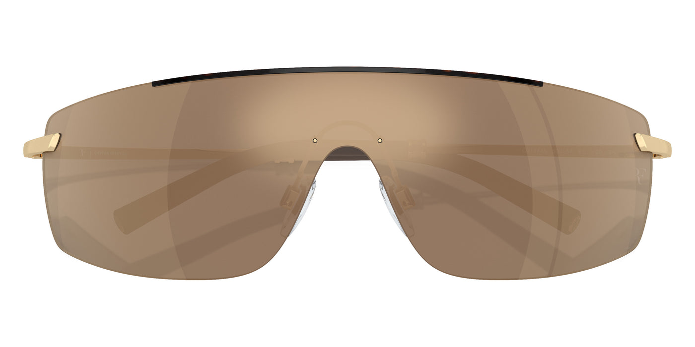 Oliver Peoples® R-5 OV1344S 50355A 38 Sunglasses - Tortoise/Gold/Brown / Desert Flash Mirrored
