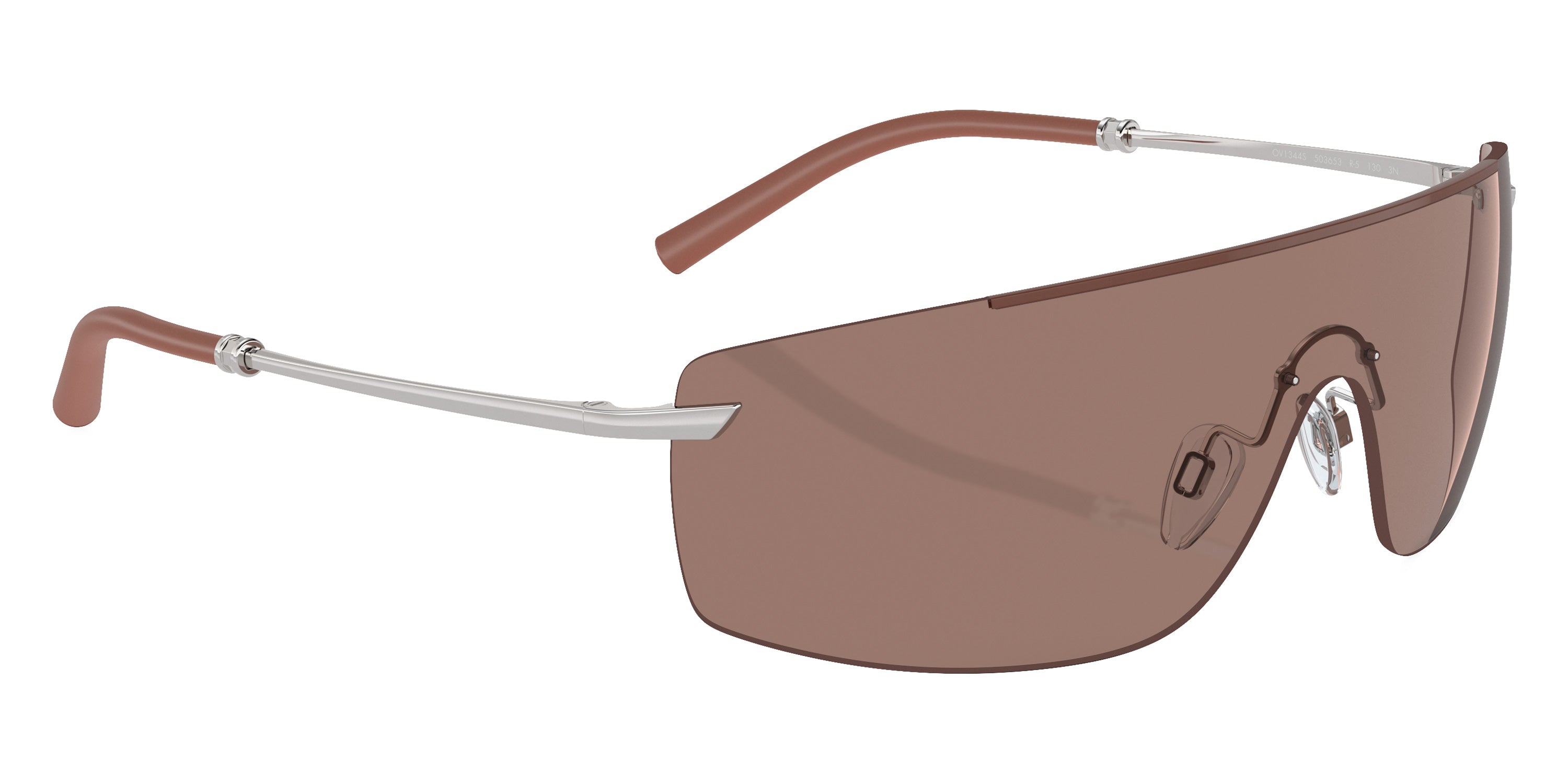 Oliver Peoples® R-5 OV1344S 503653 38 Sunglasses - Brick/Silver / Sierra