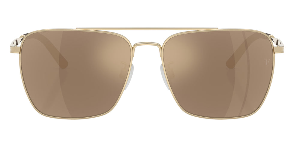 Oliver Peoples® R-15 OV1362S 50355A 56 Sunglasses - Gold / Desert Flash Mirrored