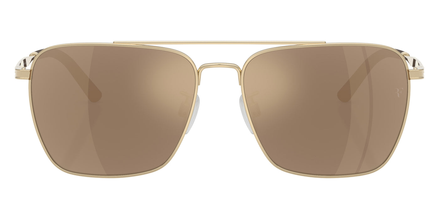 Oliver Peoples® R-15 OV1362S 50355A 56 Sunglasses - Gold / Desert Flash Mirrored